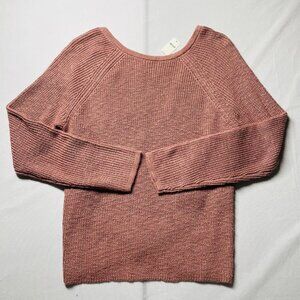 NWT Aerie Womens Brown Long Sleeve Criss Cross Back Pullover Sweater Size Large